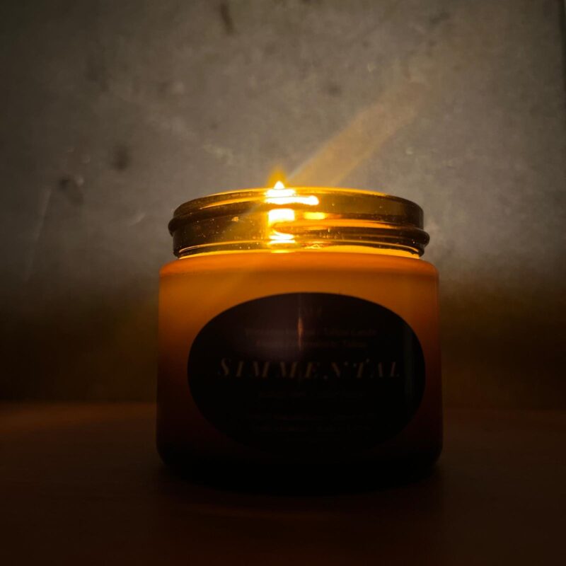 Simmental tallow candle 60 ml – puhas leek; Tallowmar lõhnastamata küünal detail