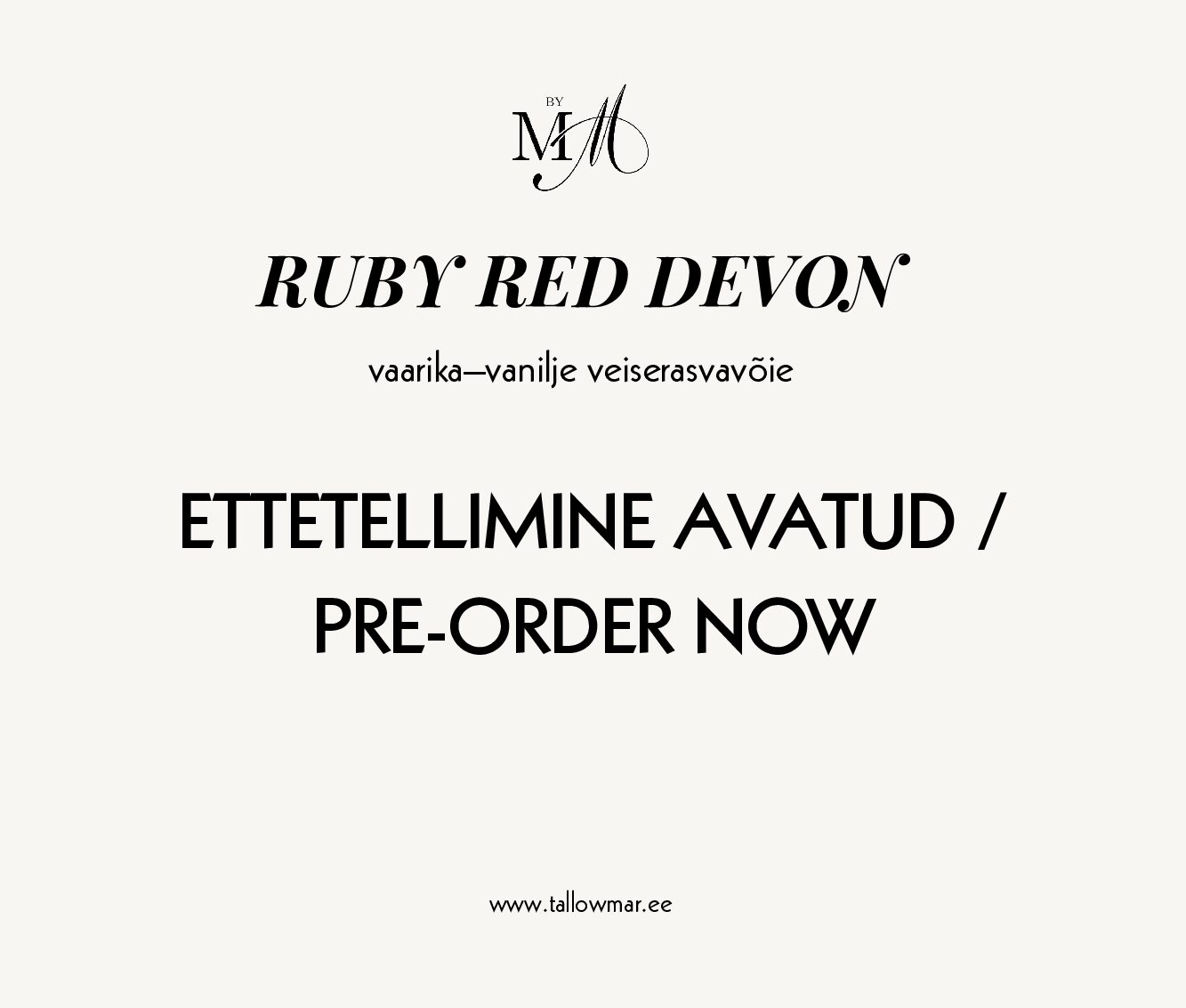 RUBY RED DEVON vaarika–vanilje veiserasvavõie